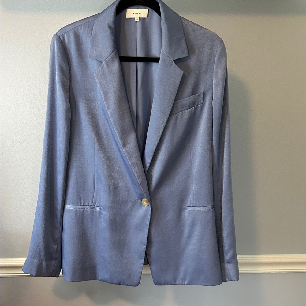 Vince Light Blue Satin Jacket